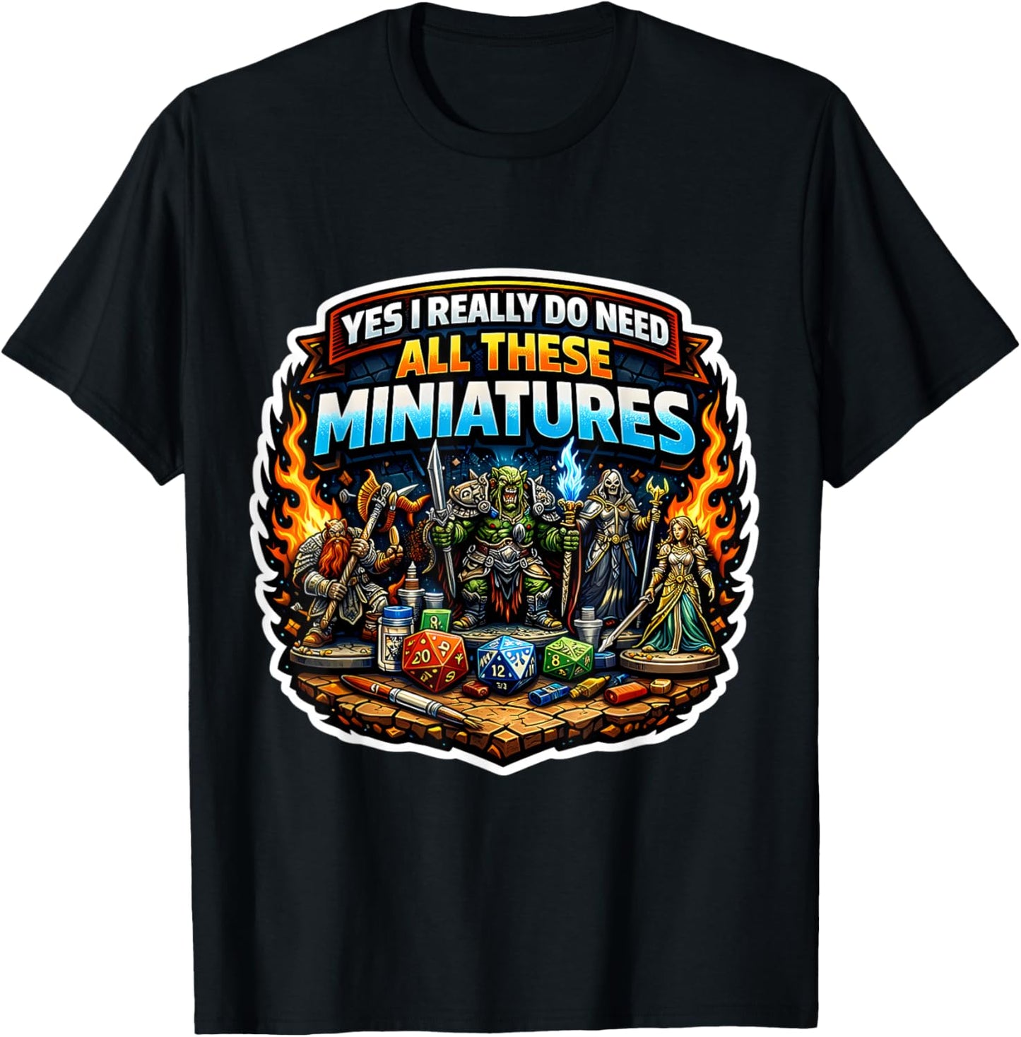 Yes I Really Do Need All These Miniatures Collector Lover T-Shirt - T-Shirt | Black