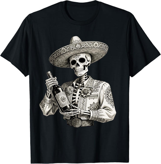 Dia De Los Muertos Costume Day of The Dead Sugar Skull T-Shirt - T-Shirt | Black