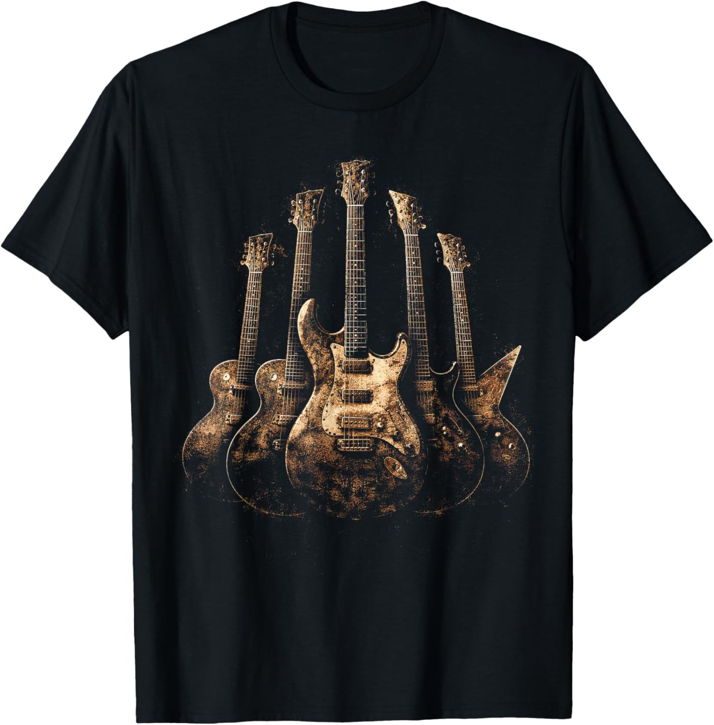 Vintage Guitar Shirt Guitar Player Retro Guitar Guitarist T-Shirt - T-Shirt | Black