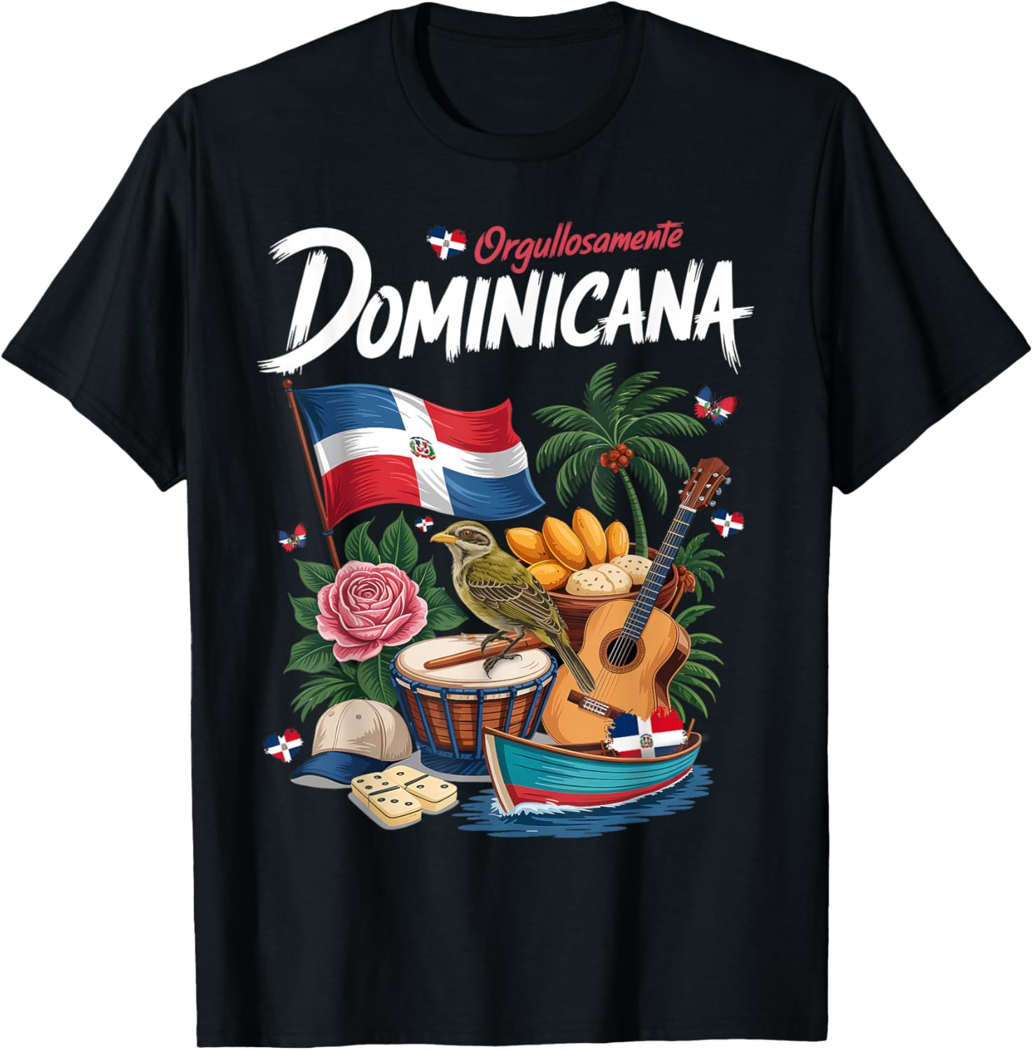 Dominicana Outfit Idea Dominican Republic Themed T-Shirt - T-Shirt | Black