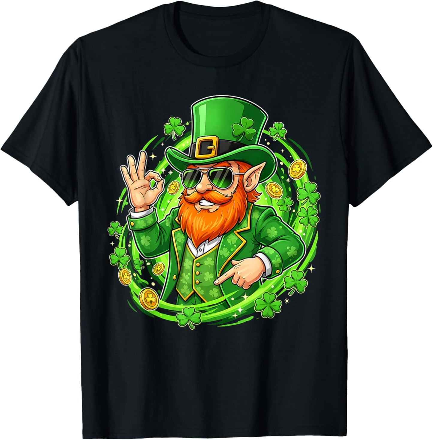 67 Six Seven Gen Alpha Slang Leprechaun Funny St. Patricks T-Shirt - T-Shirt | Black