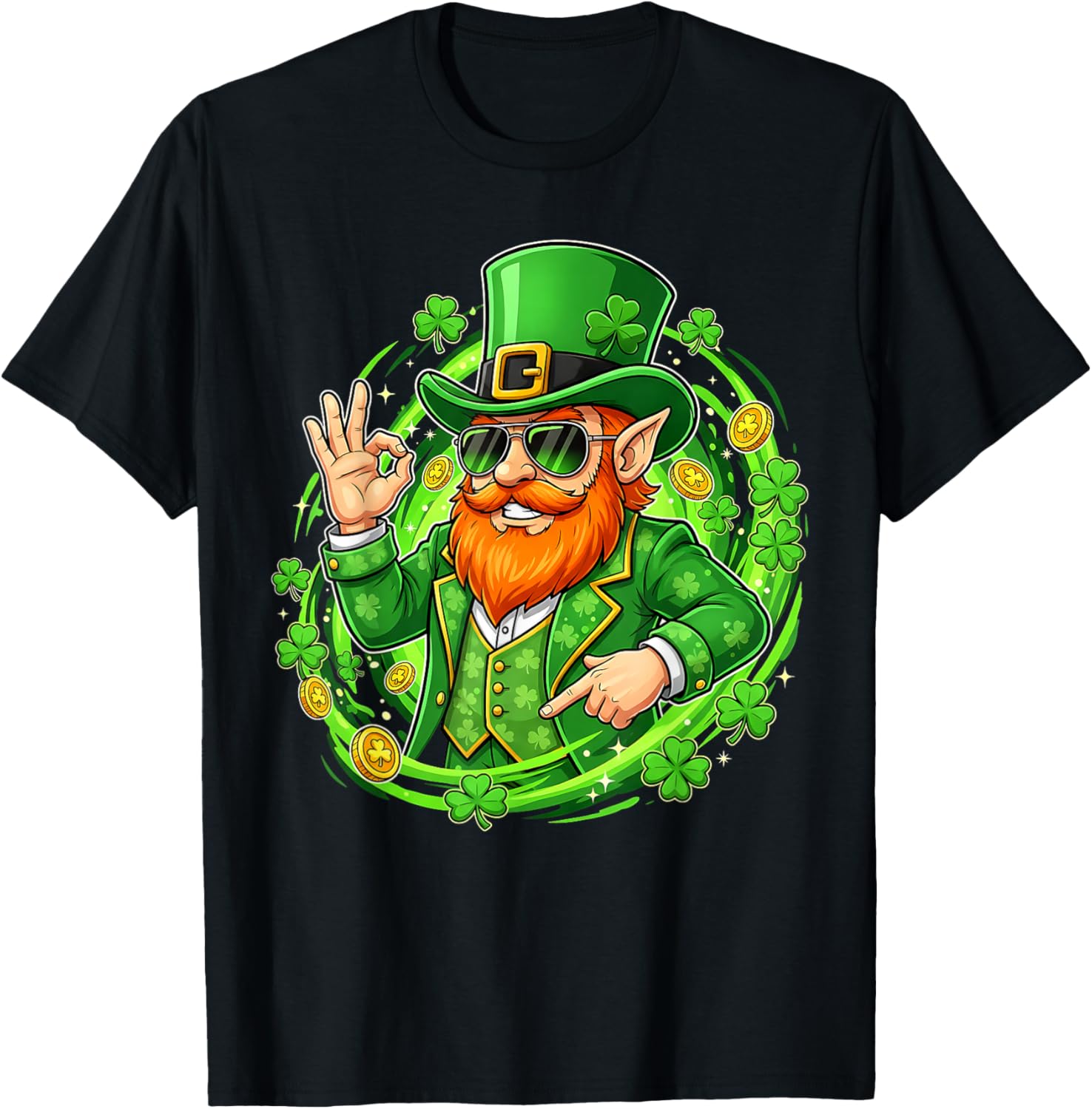 67 Six Seven Gen Alpha Slang Leprechaun Funny St. Patricks T-Shirt - T-Shirt | Black