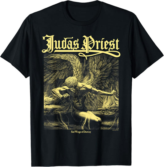 Judas Priest Sad Wings Album Square T-Shirt - T-Shirt | Black