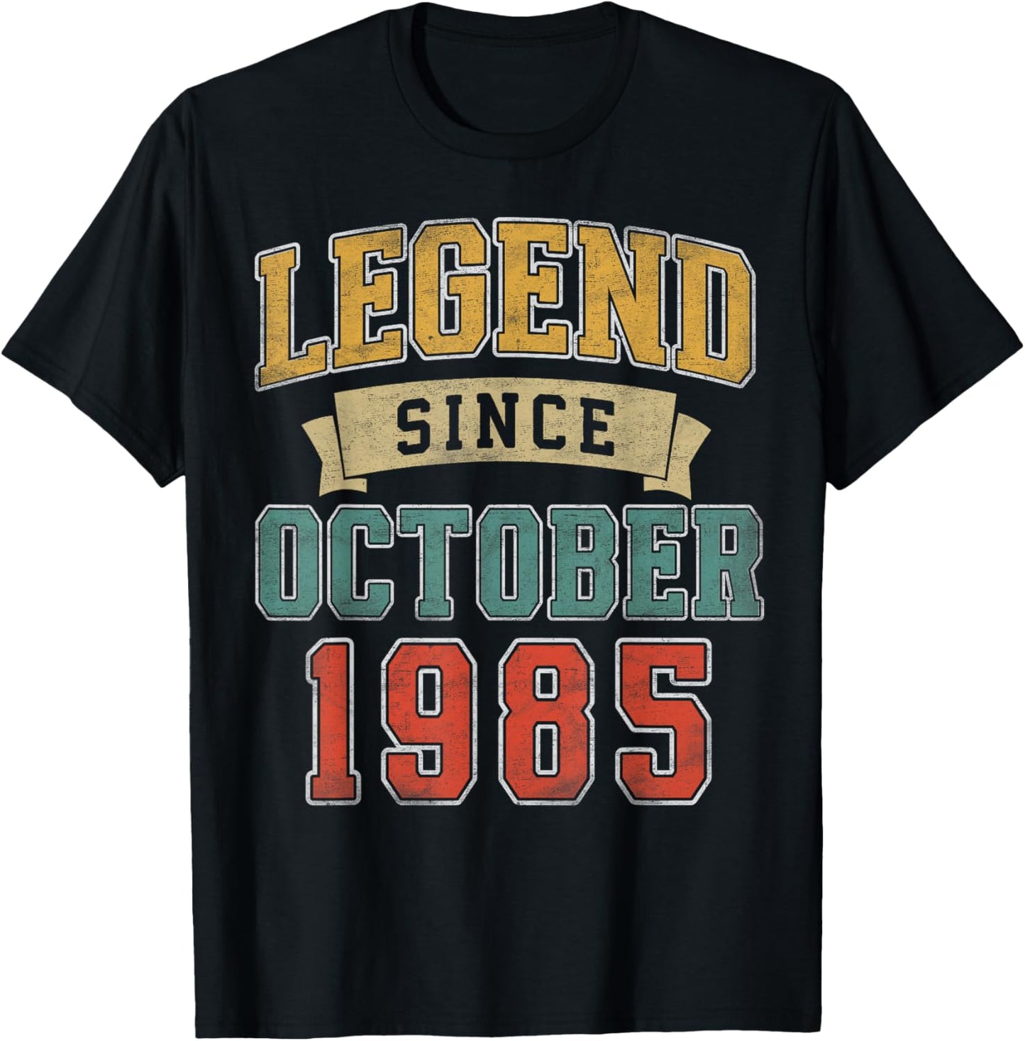 Legend October 1985 40th Birthday Men Women 40 Year Old T-Shirt - T-Shirt | Black