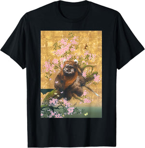 Star Wars Wicket the Ewok Spring Cherry Blossoms Sakura Art T-Shirt - T-Shirt | Black