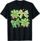 St Patrick's Day Shamrock Coquette Bow Irish Boys Women Men T-Shirt - T-Shirt | Black