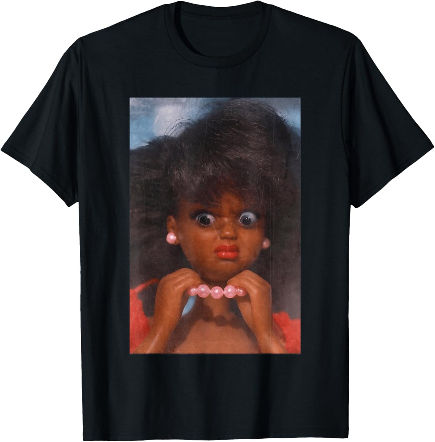 Black Disgusted Doll face Meme Funny Disgusting Joke T-Shirt - T-Shirt | Black