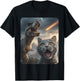 Cat Selfie with T-Rex Dinosaur Funny Cat T Rex Shirt Meme T-Shirt - T-Shirt | Black