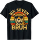 Boys Animal Print Clothes 67 Meme Cheetah Six Seven Bruh T-Shirt - T-Shirt | Black