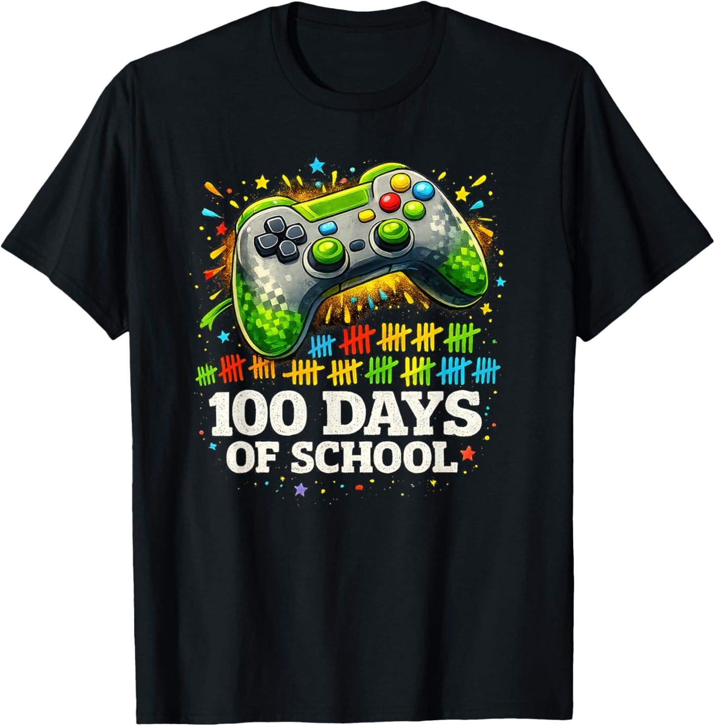 100 Days Level Unlocked Gaming 100 Days of School Boys T-Shirt - T-Shirt | Black