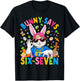 Bunny Says Six Seven 67 Easter Day Rabbit Women Men Kids T-Shirt - T-Shirt | Black