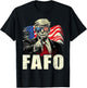 Funny Fafo Trump Fafo American USA T-Shirt - T-Shirt | Black