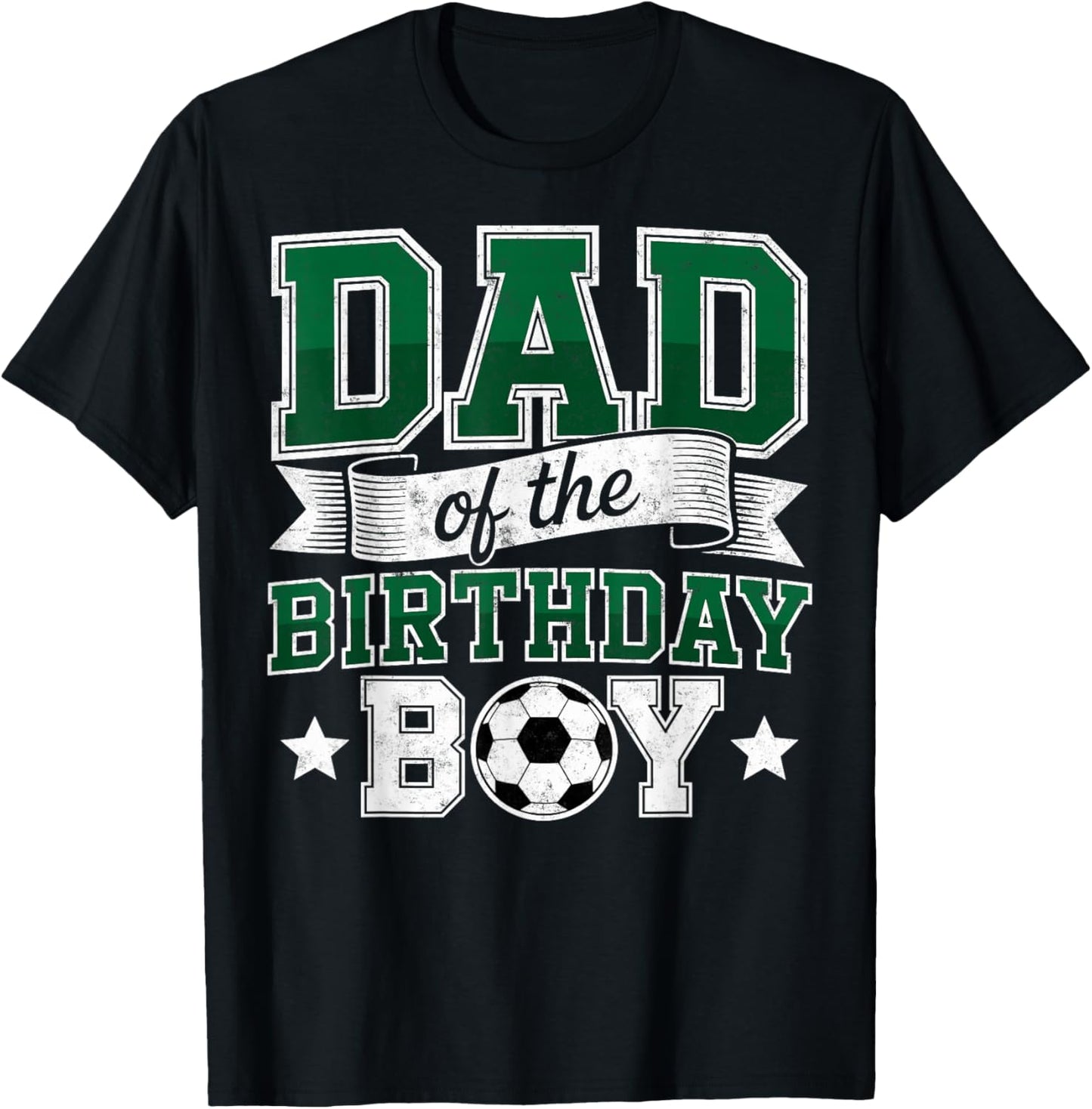 Dad of The Birthday Boy Soccer Goalie Bday Player Father Fan T-Shirt - T-Shirt | Black