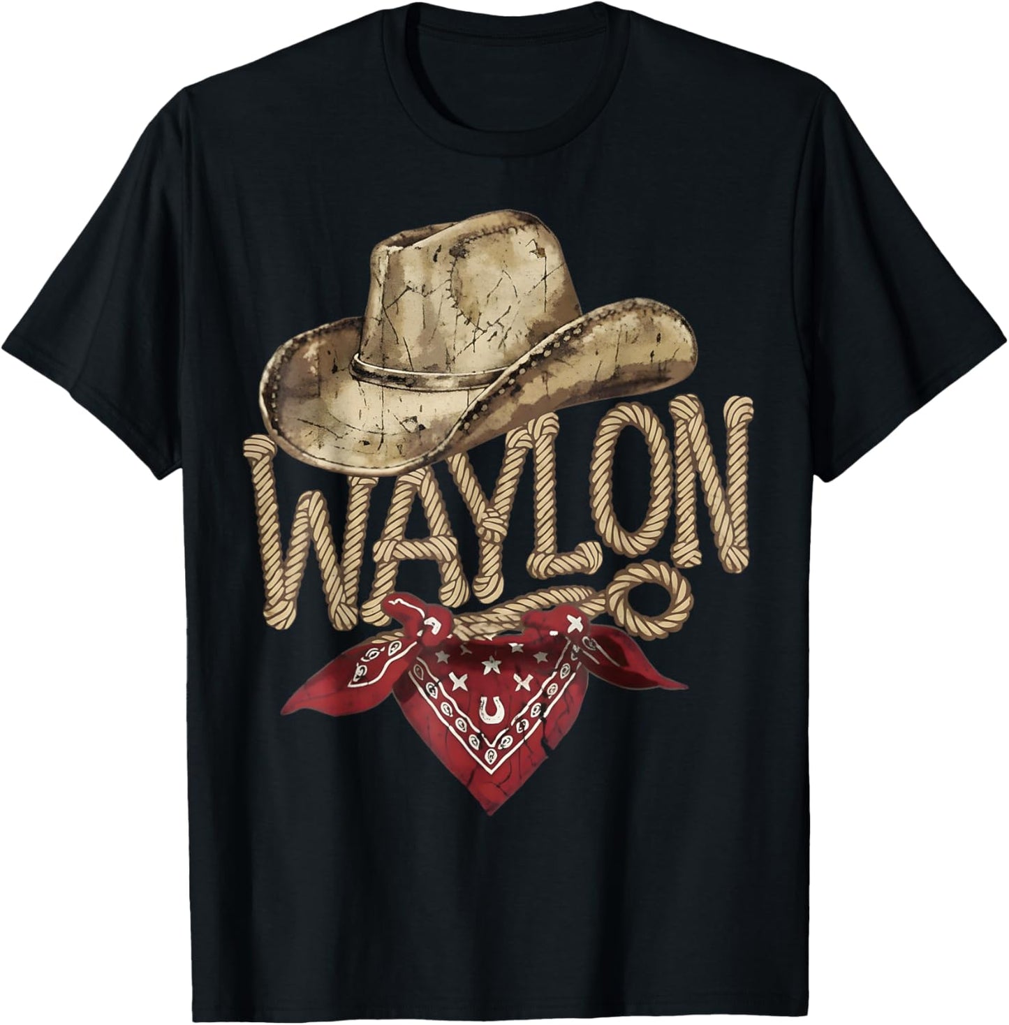 Vintage Waylon Name Pride Classic Gift Women Kid T-Shirt - T-Shirt | Black