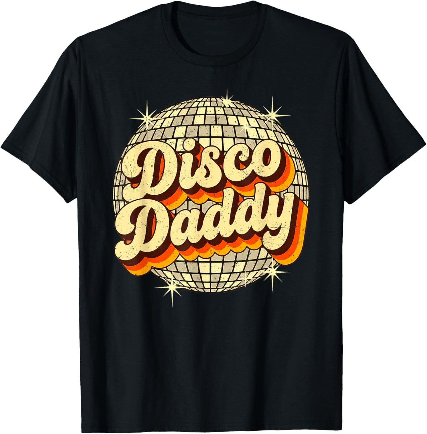 Vintage Retro Ball 70s Disco Daddy Party T-Shirt - T-Shirt | Black