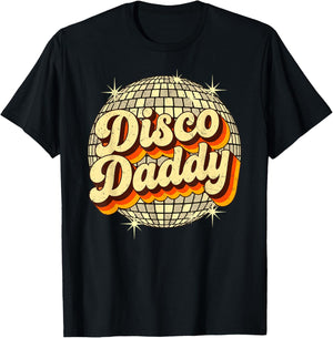 Vintage Retro Ball 70s Disco Daddy Party T-Shirt - T-Shirt | Black