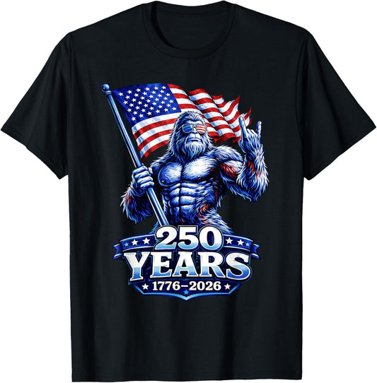 250 Years 1776 2026 250th Shirt American Patriotic 4th July T-Shirt - T-Shirt | Black