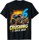 Birthday Monster Truck 6 Year Old Boys 6th Party Born 2020 T-Shirt - T-Shirt | Black