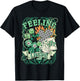 Feeling Lucky St Patricks Day Retro Western T-Shirt - T-Shirt | Black