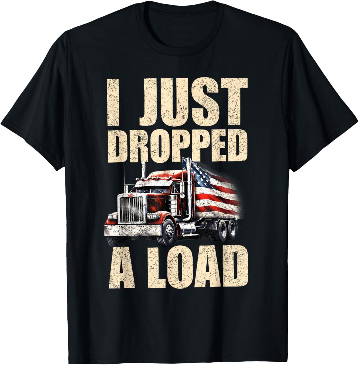 Cool Truck Driver Art Women Big Rig Trailer Trucker T-Shirt - T-Shirt | Black