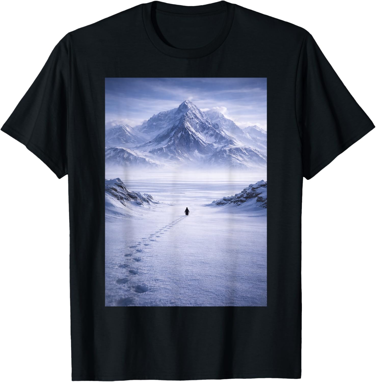 Nihilist Penguin Mountain But Why Trending Meme T-Shirt - T-Shirt | Black