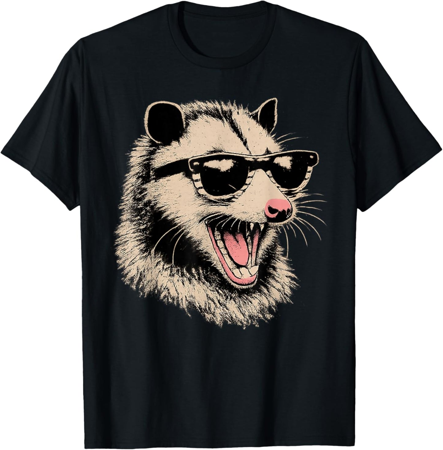 Funny Opossum Sunglasses Possum Lover Meme T-Shirt - T-Shirt | Black