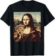 Monalisa Pizza Slice Funny Meme Painting Humor Women Men Kid T-Shirt - T-Shirt | Black