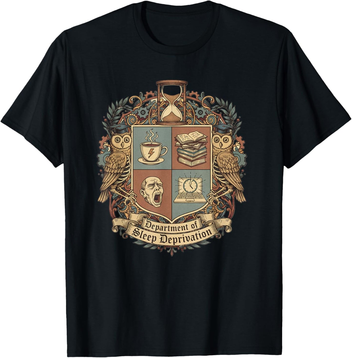 Funny Student Department of Sleep Deprivation T-Shirt - T-Shirt | Black