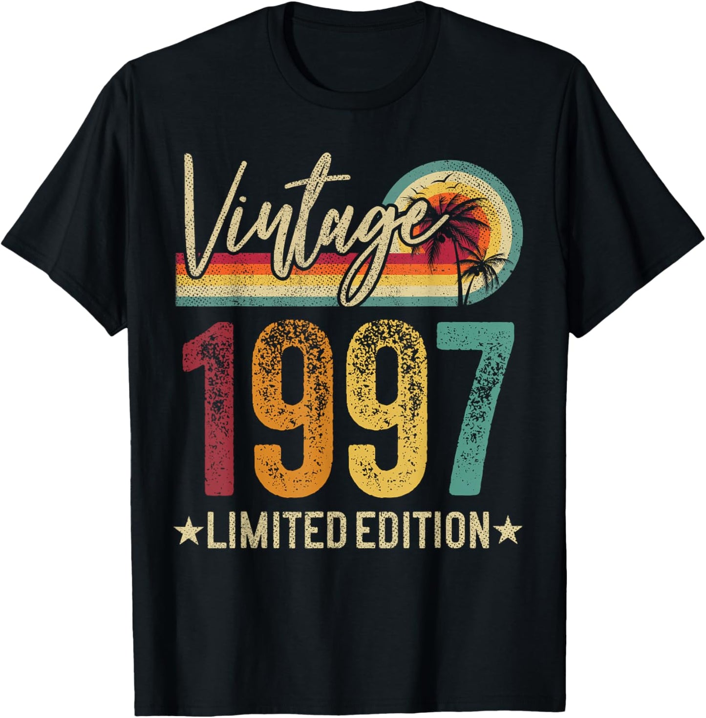 1997 28th Birthday 28 Years Old Retro Men Women - Vintage T-Shirt - T-Shirt | Black