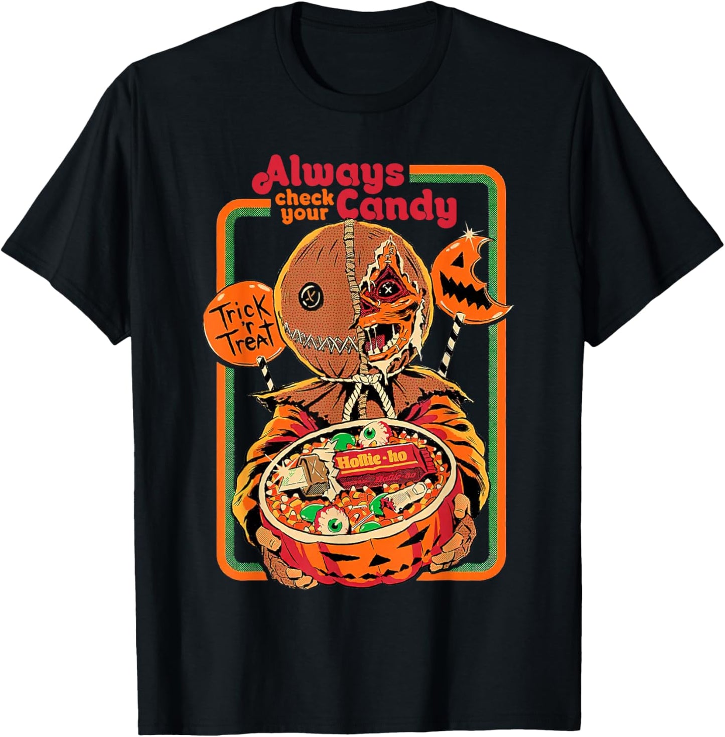 Trick 'r Treat Always Check Your Candy Halloween T-Shirt - T-Shirt | Black