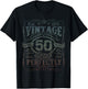 Vintage 1976 Limited Edition Shirt 50 Year Old 50th Birthday T-Shirt - T-Shirt | Black