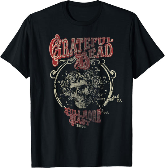Grateful Dead Distressed Bertha Portrait 1970 Vintage Band T-Shirt - T-Shirt | Black