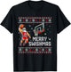 Merry Swishmas Funny Basketball Santa Ugly Christmas T-Shirt - T-Shirt | Black
