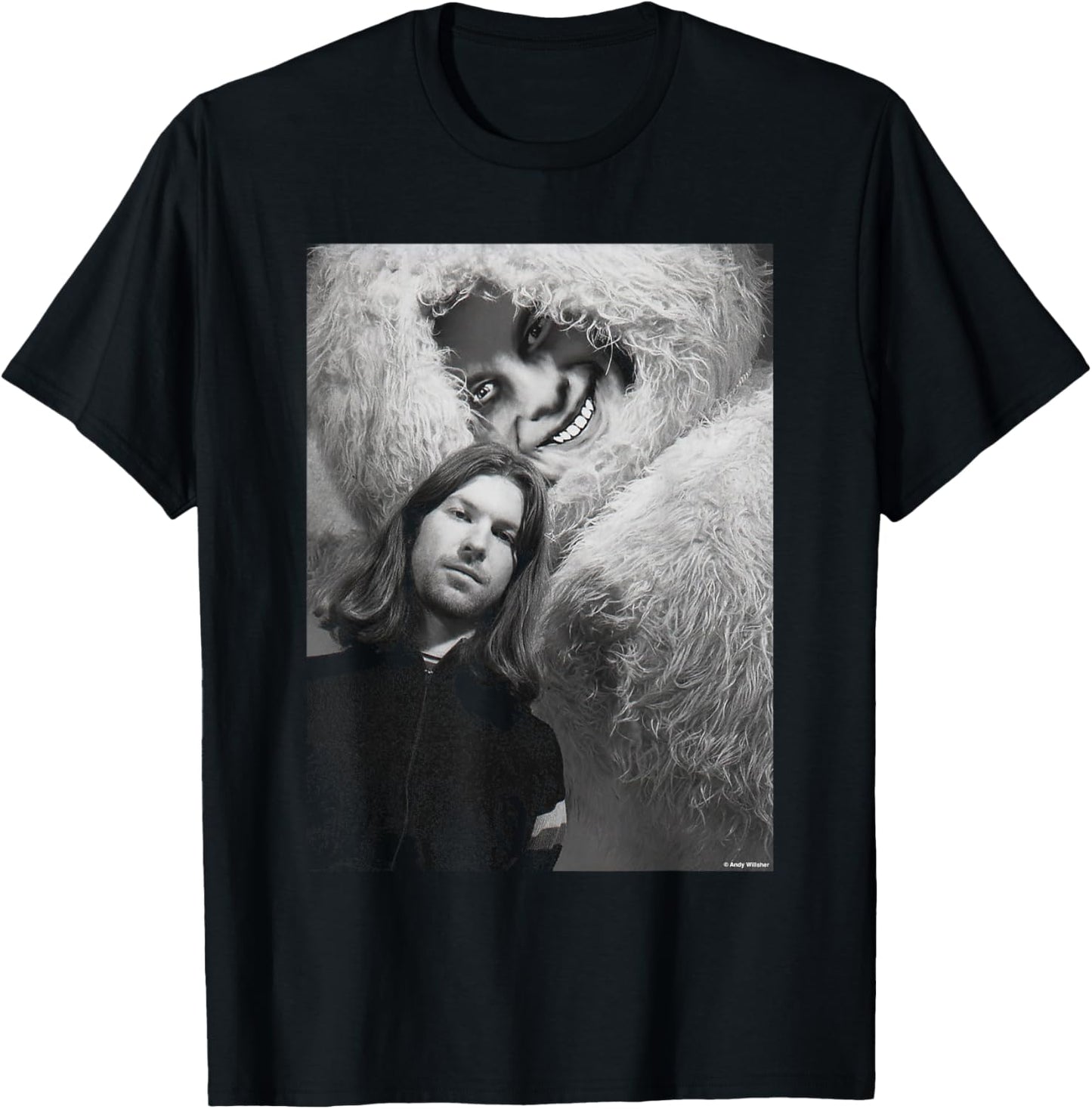 Windowlicker Era Aphex Twin Portrait by Andy Willsher T-Shirt - T-Shirt | Black