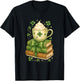 Book Lover St Patricks Day Teacher Cosy librarycore T-Shirt - T-Shirt | Black