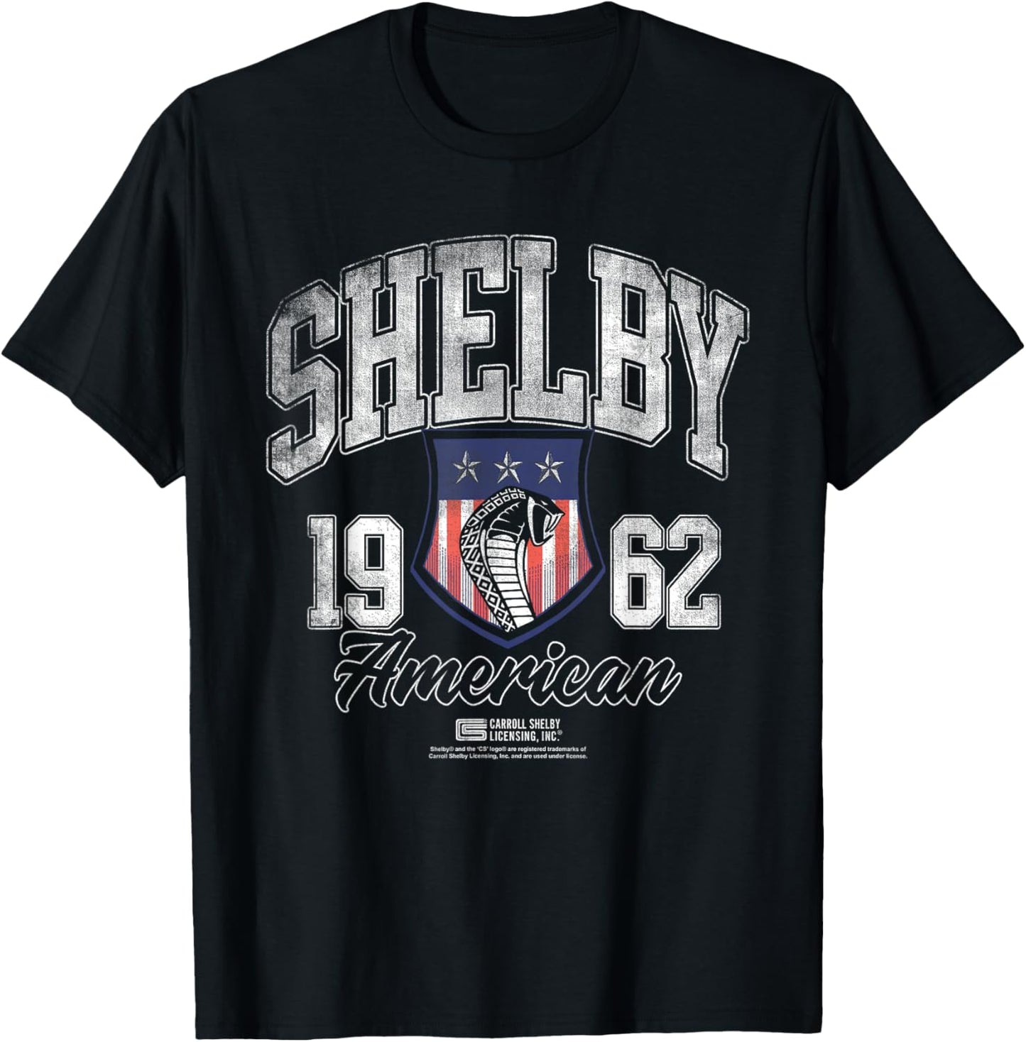 Carroll Shelby Snake American Shield T-Shirt - T-Shirt | Black