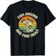 Funny Fishing Find Trout Pun and Dads T-Shirt - T-Shirt | Black