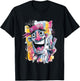 Funny Pirate Peace Graffiti Pop Character Graphic Art Face T-Shirt - T-Shirt | Black