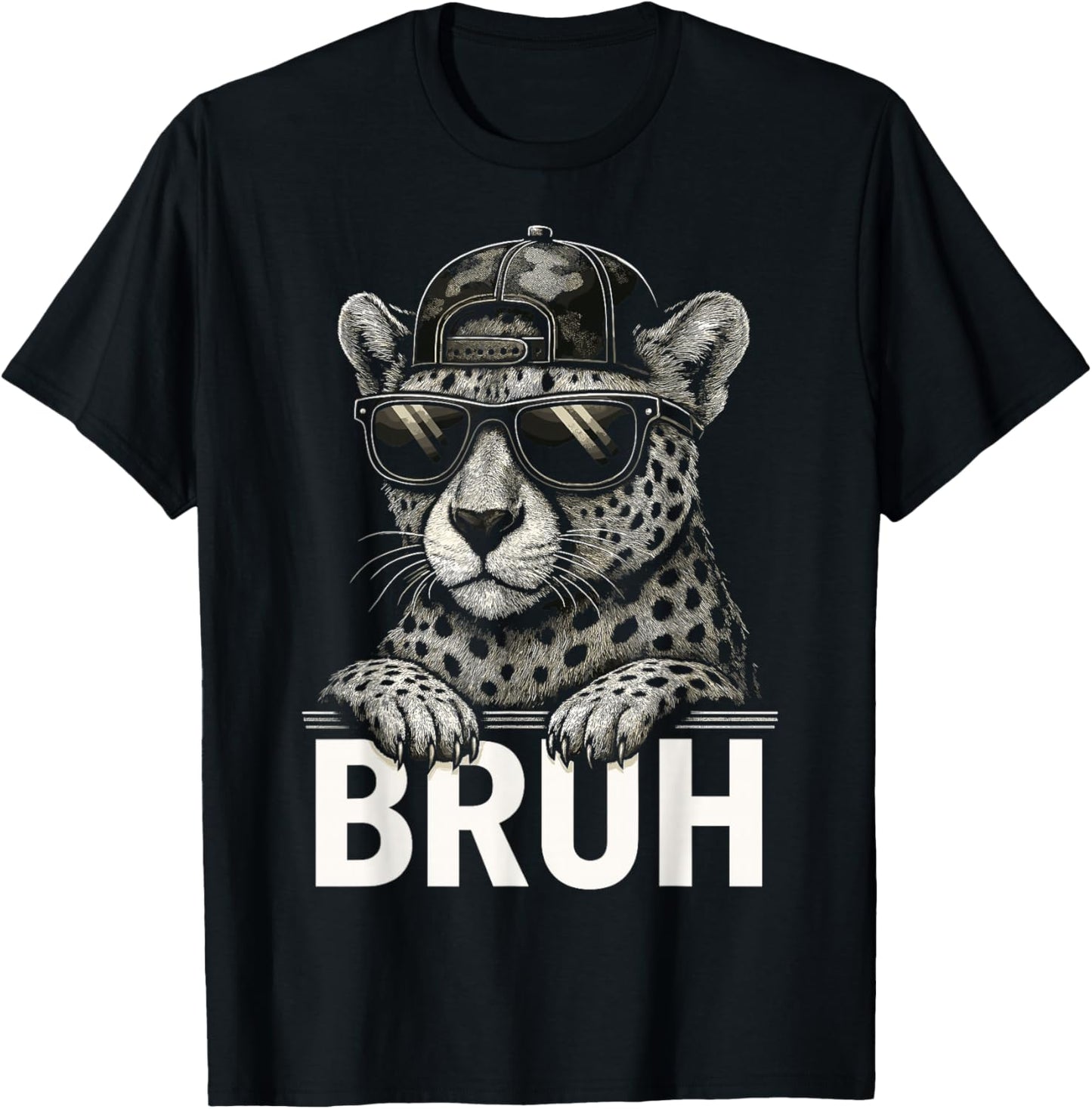 Cheetah Bruh T-Shirt - T-Shirt | Black
