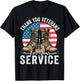Thank You Veterans for Your Service Veterans Day Men Women T-Shirt - T-Shirt | Black
