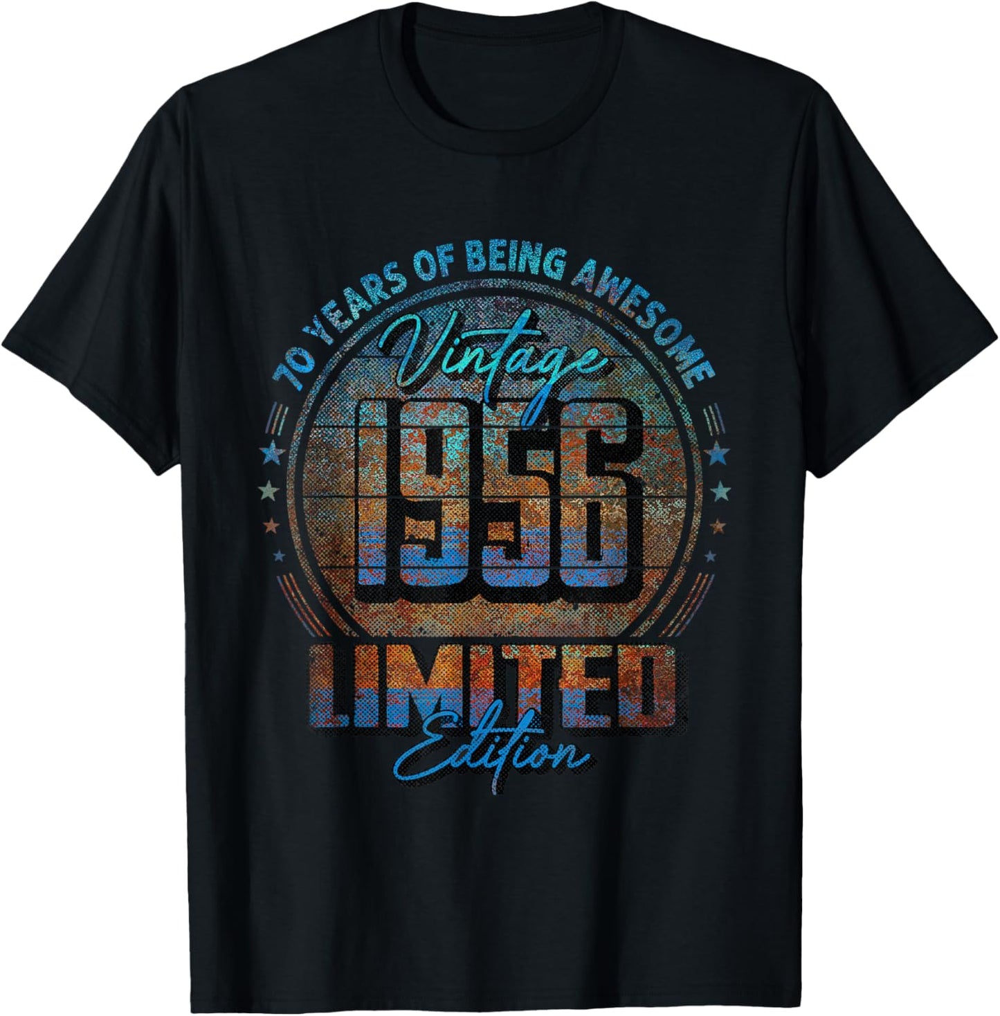 Vintage 1956 Limited Edition Shirt 70 Year Old 70th Birthday T-Shirt - T-Shirt | Black