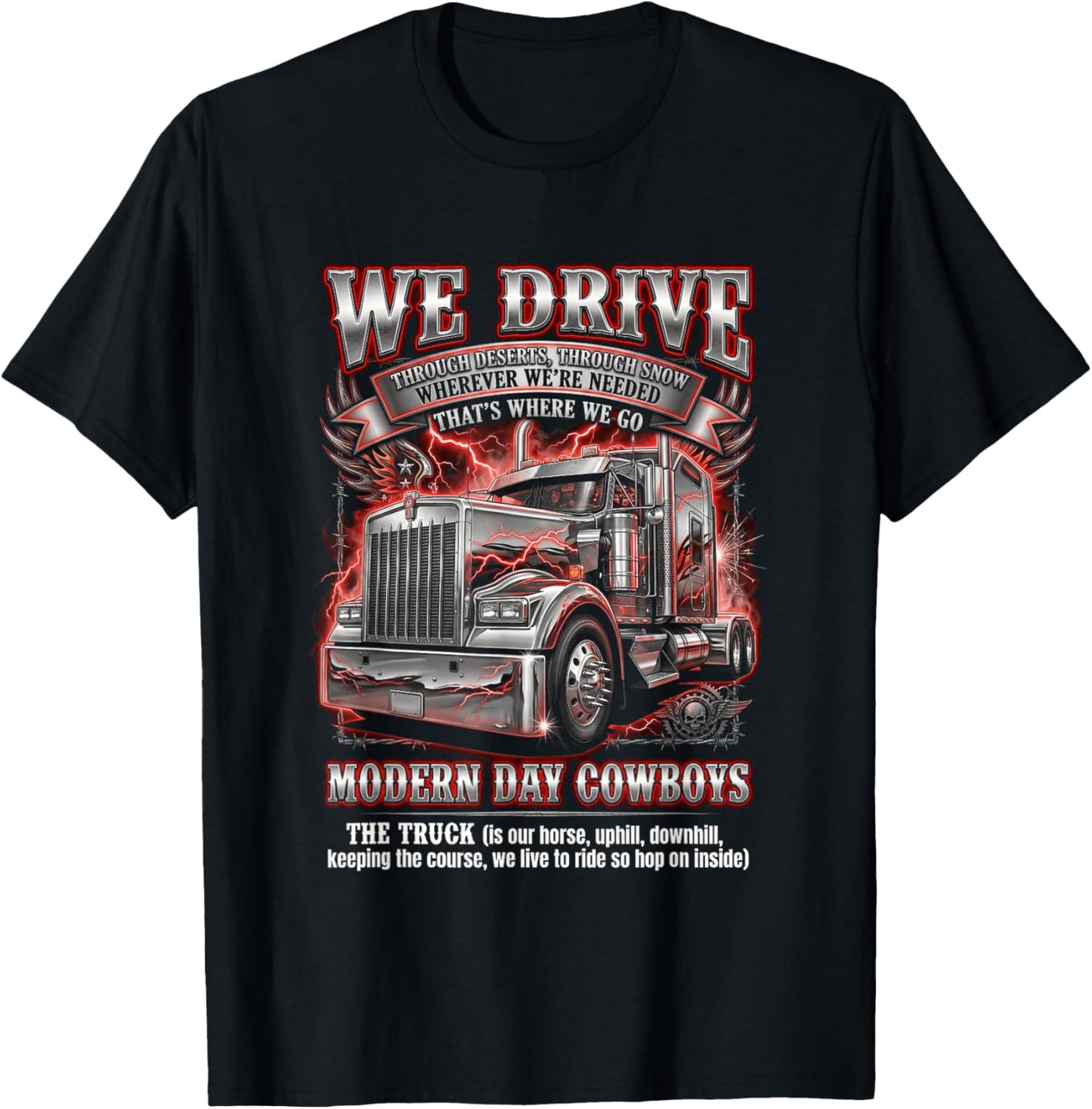 Big Rig Semi Truck Driver T-Shirt - T-Shirt | Black