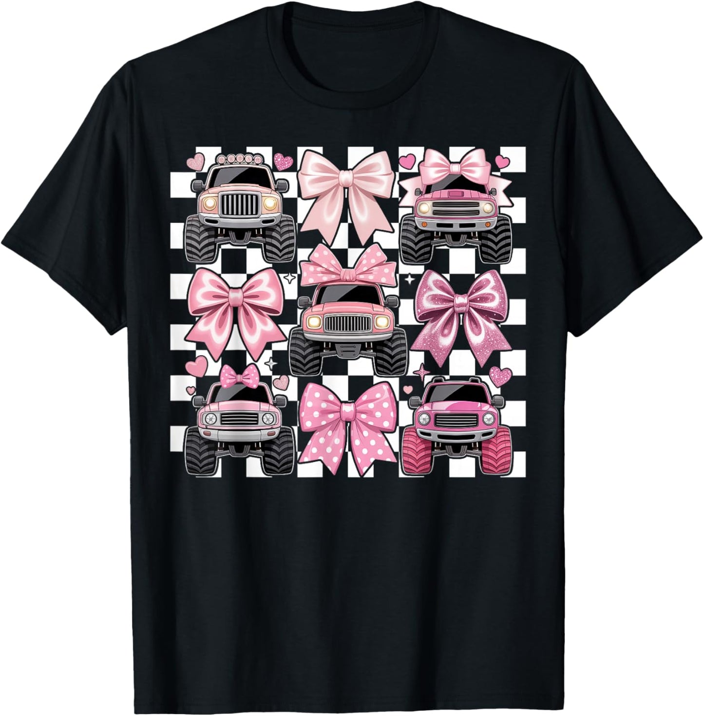 Pink Monster Truck T-Shirt - T-Shirt | Black