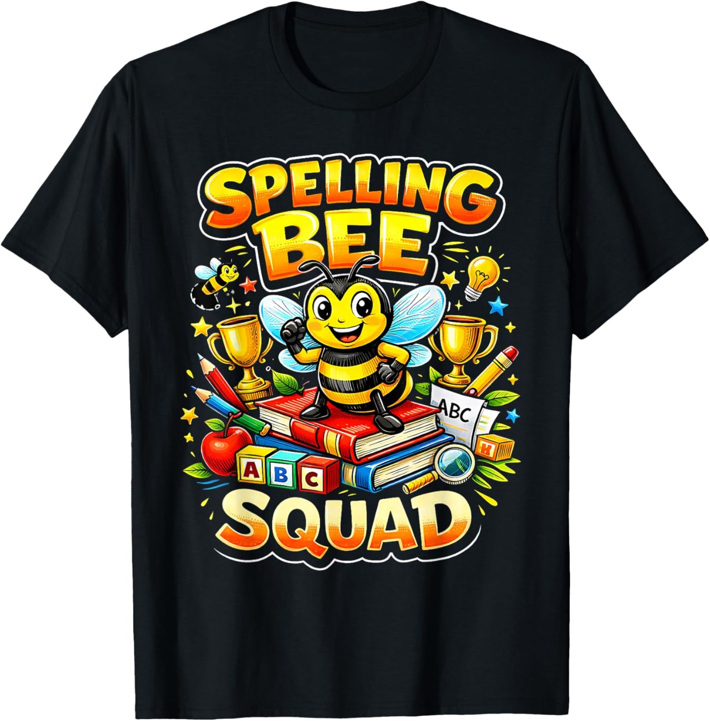 Spelling Bee Squad Cute Student Teacher Team T-Shirt - T-Shirt | Black
