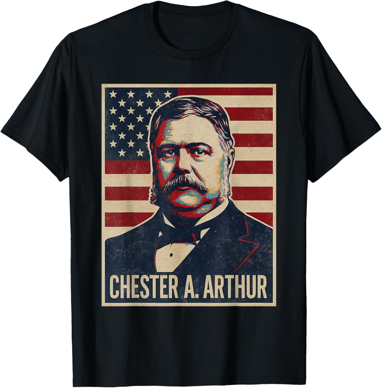 Chester A. Arthur Portrait T-Shirt - T-Shirt | Black