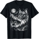 French Bulldog Howling to The Moon Vintage Funny Dog Graphic T-Shirt - T-Shirt | Black