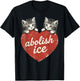Cute Cat Valentine Abolish Ice Political Protest T-Shirt - T-Shirt | Black