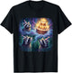 Funny Three Raccoons Birthday Party Cake Retro T-Shirt - T-Shirt | Black