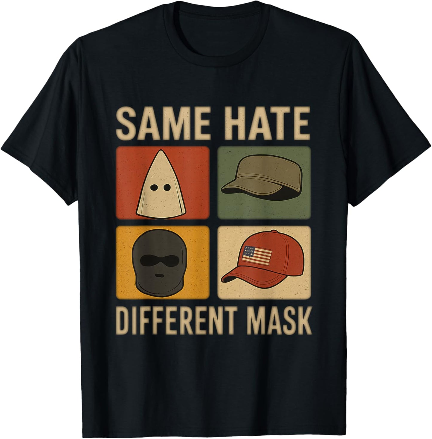 Same Shit Different Hat Retro Vintage Funny Jokes Men Women T-Shirt - T-Shirt | Black