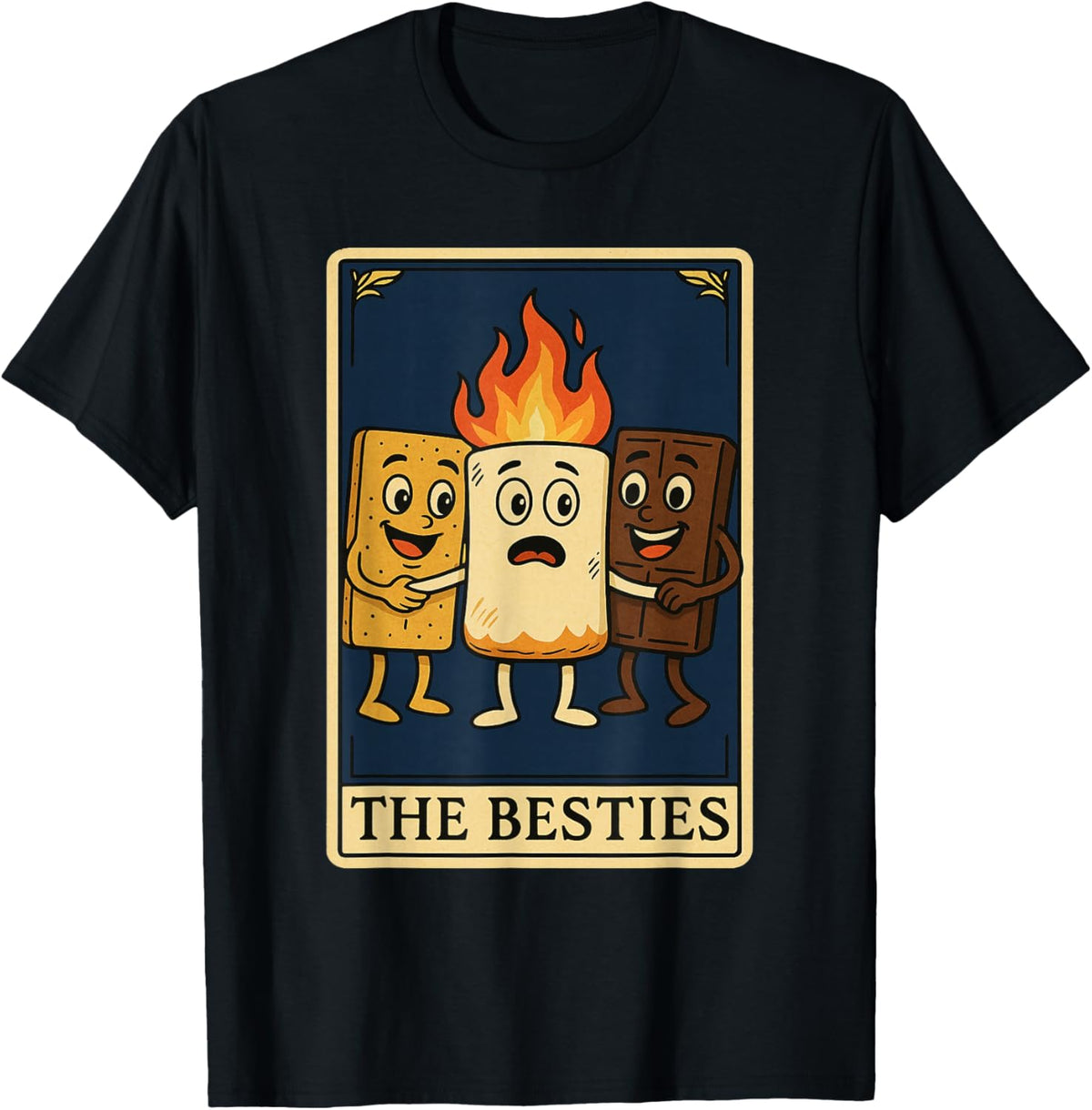 Funny Camping Shirt for Boys Men Women Smores Camper T-Shirt - T-Shirt | Black
